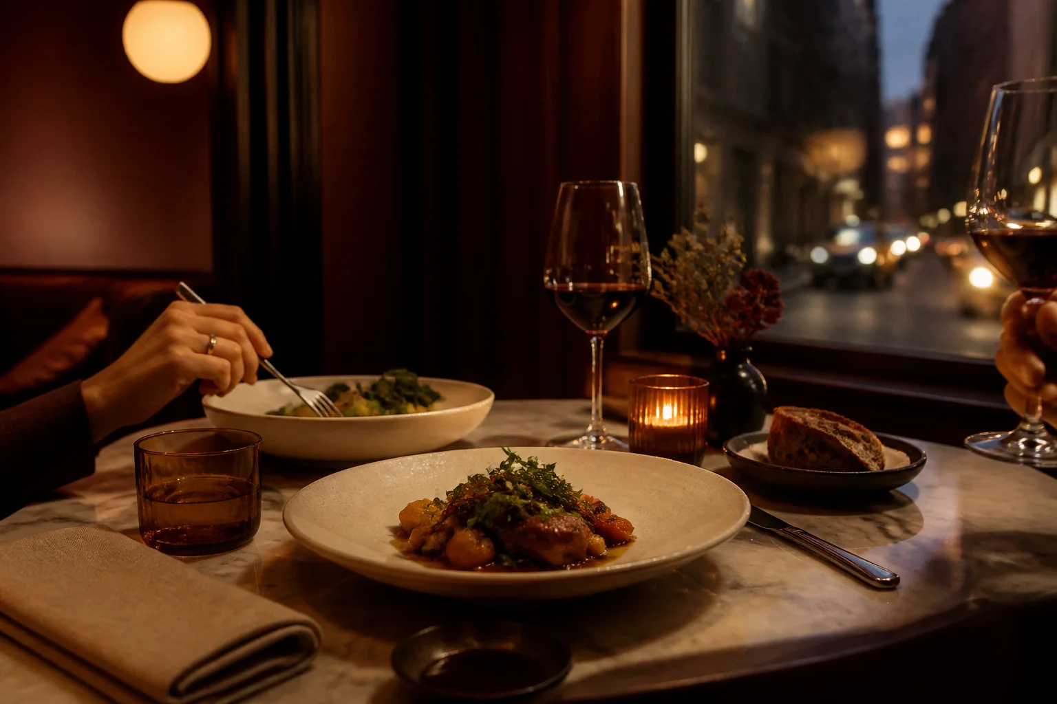 Borough Table fictional NYC restaurant brand, website, and social media concept
